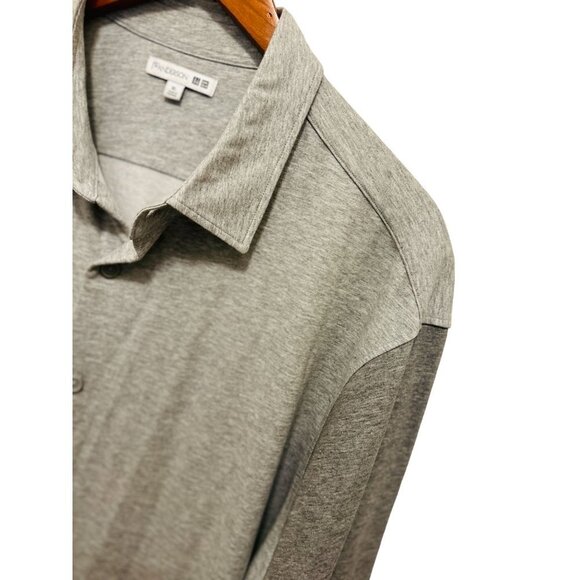 JW Anderson Shirt Gray Color-Block Casual Button Up Cotton Blend Size XL - Picture 4 of 7